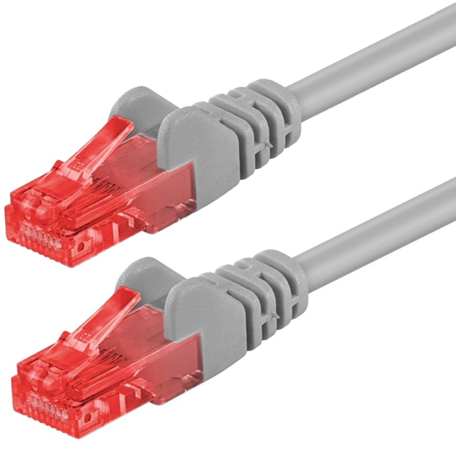 Cavo di Rete Patch in Rame Cat.6 Grigio U/UTP LSZH 0.5m